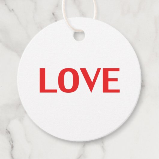 Liefde rode witte minimalistische dag van de Valen Bedankjes Labels (Voorkant)