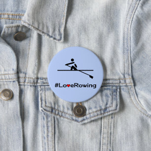 Liefde rokende ondertitel blauw ronde button 7,6 cm
