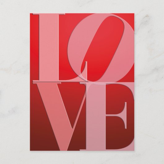 Liefde Romance Rode Roze Briefkaart (Voorkant)