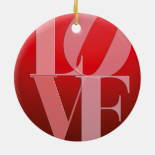 Liefde Romance Rode Roze Keramisch Ornament