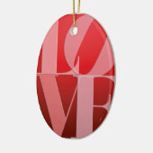 Liefde Romance Rode Roze Keramisch Ornament (Links)