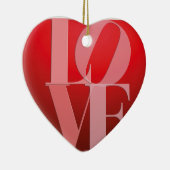 Liefde Romance Rode Roze Keramisch Ornament (Rechts)