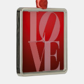 Liefde Romance Rode Roze Metalen Ornament (Rechts)