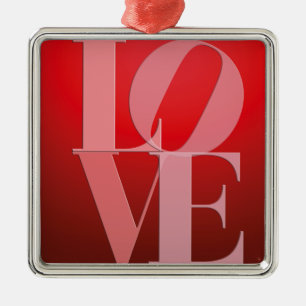 Liefde Romance Rode Roze Metalen Ornament
