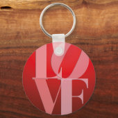 Liefde Romance Rode Roze Sleutelhanger (Voorkant)