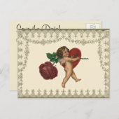  liefde, Romance, romantisch, sparen de Datum Aankondigingskaart (Voorkant / Achterkant)