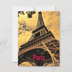 Liefde & Romance Stad van Paris Eiffeltoren Frankr Briefkaart