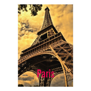 Liefde & Romance Stad van Paris Eiffeltoren Frankr Foto Afdruk