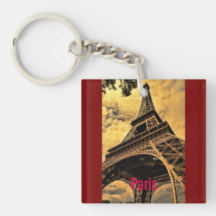Liefde & Romance Stad van Paris Eiffeltoren Frankr Sleutelhanger