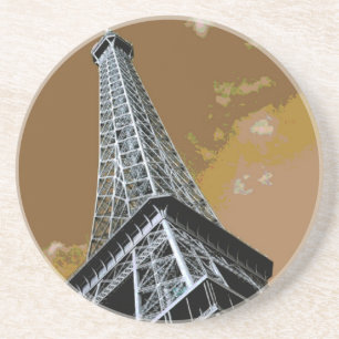 Liefde & Romance Stad van Paris Eiffeltoren Frankr Zandsteen Onderzetter