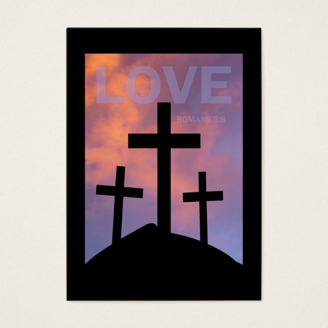 LIEFDE - Romeinen 5:8 Tract Kaarten / Visitekaartjes (Voorkant)
