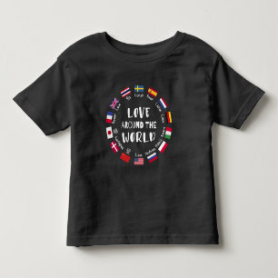Liefde Rond de Wereld Talen Kinder Shirts