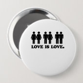 Liefde Ronde Button 4,0 Cm (Voorkant /achterkant)