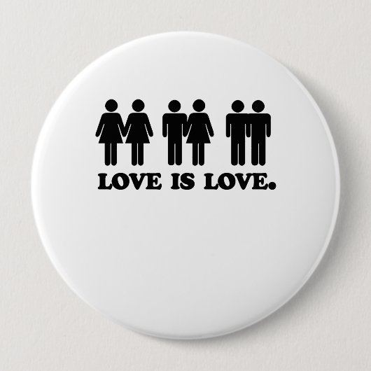 Liefde Ronde Button 4,0 Cm (Voorkant)