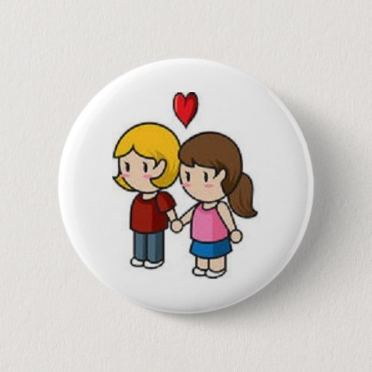Liefde Ronde Button 5,7 Cm (Voorkant)