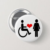 liefde ronde button 5,7 cm (Voorkant /achterkant)