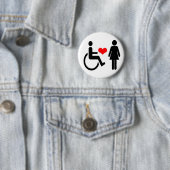 liefde ronde button 5,7 cm (In situ)