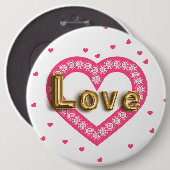 liefde ronde button 6,0 cm (Voorkant /achterkant)