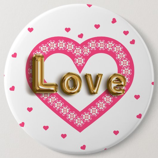 liefde ronde button 6,0 cm (Voorkant)