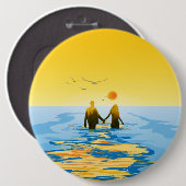 Liefde Ronde Button 6,0 Cm (Voorkant /achterkant)