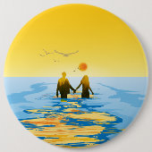 Liefde Ronde Button 6,0 Cm (Voorkant)
