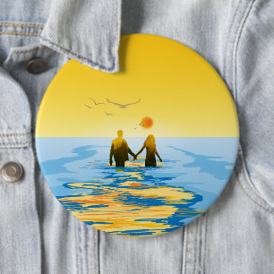 Liefde Ronde Button 6,0 Cm