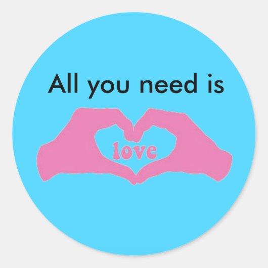 Liefde Ronde Sticker (Voorkant)