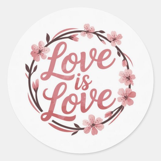 Liefde Ronde Sticker (Voorkant)