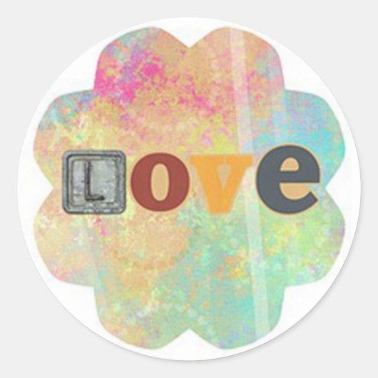 Liefde Ronde Sticker (Voorkant)