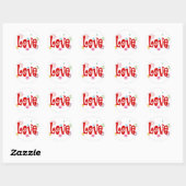 Liefde Ronde Sticker (Vel)