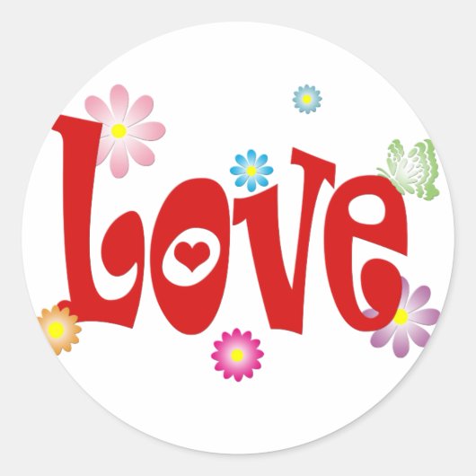 Liefde Ronde Sticker (Voorkant)