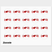 Liefde Ronde Sticker (Vel)
