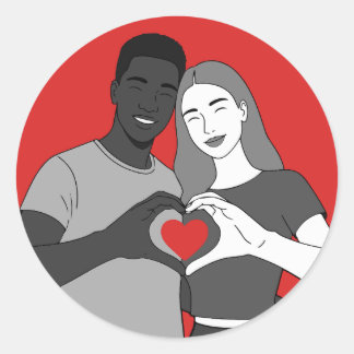Liefde Ronde Sticker