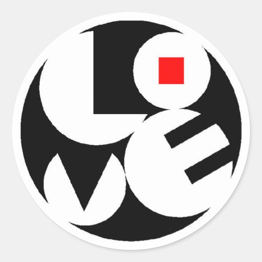 Liefde Ronde Sticker (Voorkant)