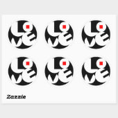 Liefde Ronde Sticker (Vel)