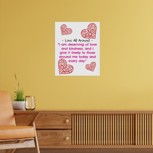Liefde rondom poster (Woonkamer 2)