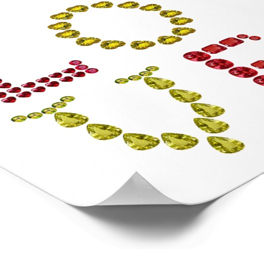 Liefde, rood en geel poster (Hoek)