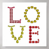 Liefde, rood en geel poster (Voorkant)