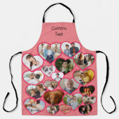 Liefde Rood Hart | Aangepaste 20 foto's Collage &  Schort (Voorkant)