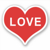 LIEFDE Rood Liefde Hart Vinyl Sticker (Voorkant)