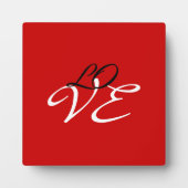Liefde Rood Wit Zwart Kleur Calligrafie Schrift Fotoplaat (Voorkant)