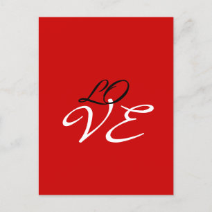 Liefde Rood Wit Zwart Kleur Wenskaart Briefkaart
