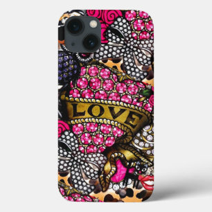 Liefde Roos Diamond-mozaïekcel iPhone 13 Hoesje