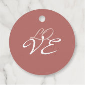 Liefde Roos Gouden Kleur Kalligrafie Script Bedankjes Labels (Achterkant)