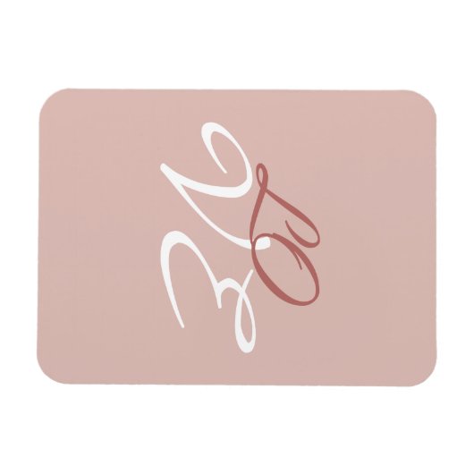 Liefde Roos Gouden Kleur Kalligrafie Script Magneet (Horizontaal)