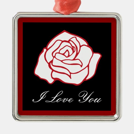 Liefde Roos Ornament (Voorkant)