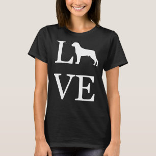 Liefde Rottweiler Silhouet Rottie Lover Hond Eigen T-shirt