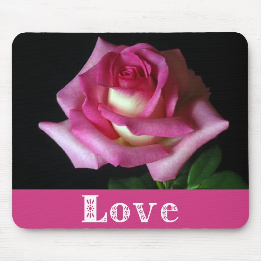 Liefde Roze Floral Muismat (Voorkant)