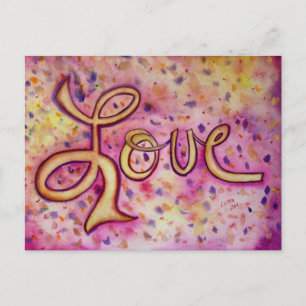 Liefde Roze Glamoureus Briefkaart