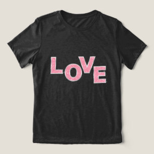 Liefde Roze Glitters Tri-Blend Shirt